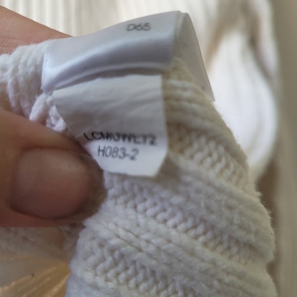 Liz Claiborne Cable Knit Turtleneck Sweater White Sz L - Picture 12 of 14